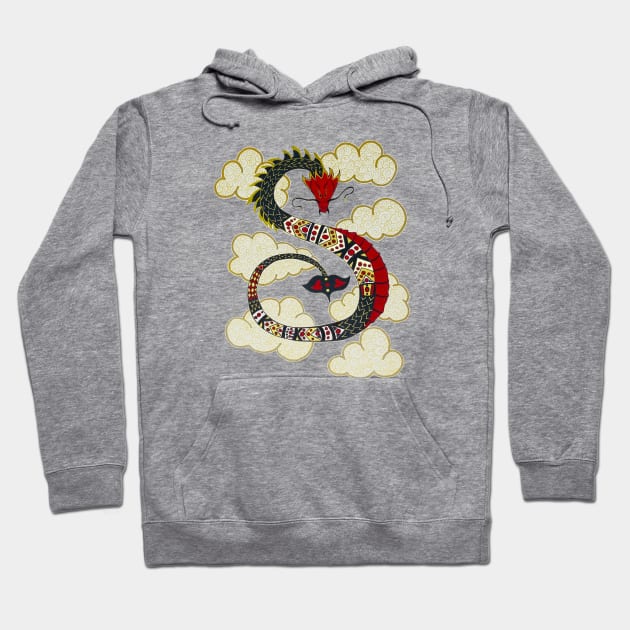 Sky Dragon Hoodie by Laughing Cat Designs